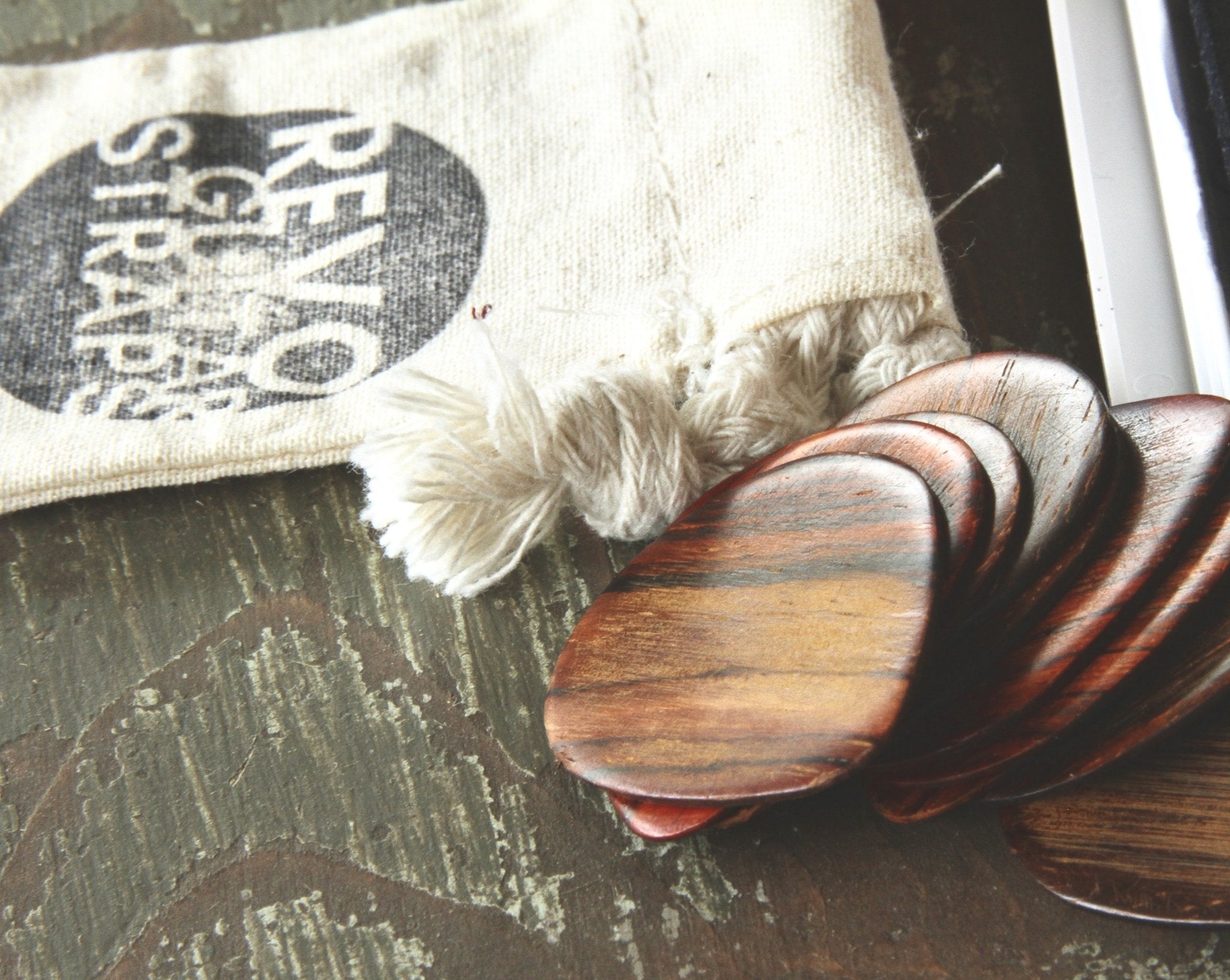 Rosewood Guitar Picks (8 Picks)