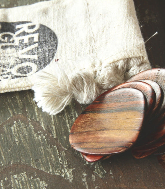 Rosewood Guitar Picks (8 Picks)